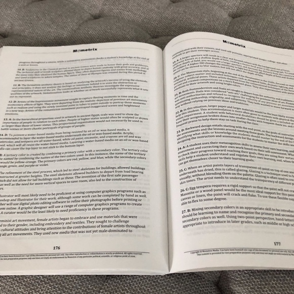 Mometrix test Perparation National Board Certification Art: Early and Middle - Picture 8 of 9